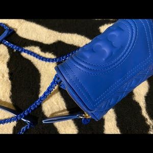 Tory Burch blue mini cross bag